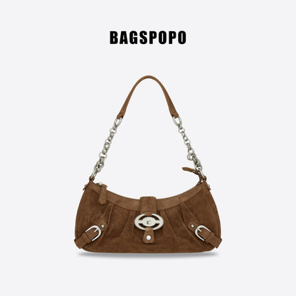 Wonton Bag-Suede Sheepskin Shoulder Bag